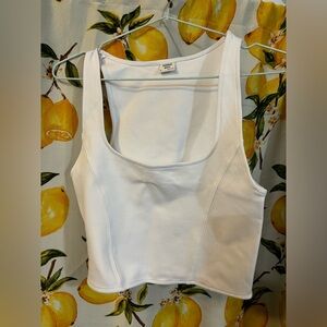 Aritizia Sunday Best Square neck White tank top Size M